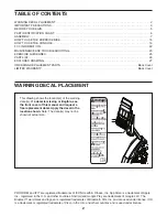 Preview for 2 page of ICON PRO-FORM CYCLE TRAINER 400 Ri User Manual