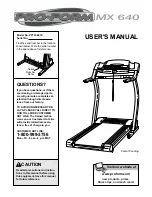 ICON PRO-FORM MX 640 User Manual preview