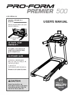 ICON PRO-FORM PREMIER 500 User Manual preview