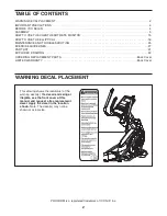 Preview for 2 page of ICON PRO-FORM PRO 1500 User Manual