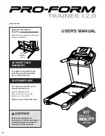 ICON PRO-FORM TRAINER 12.0 User Manual preview