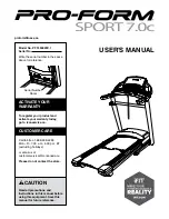 Preview for 1 page of ICON PROFORM PFTL50920C.1 User Manual