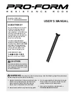 ICON PROFORM RESISTANCE ROD User Manual preview