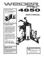 Предварительный просмотр 1 страницы ICON WEIDER PRO 4850 User Manual