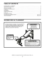 Preview for 2 page of ICON WEIDER XR 6.1 User Manual