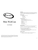 Preview for 1 page of iConcepts Mini WebCam User Manual