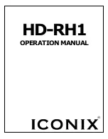 Preview for 1 page of Iconix HD-RH1 User Manual