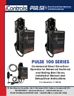 Preview for 1 page of icontrols PULSE 100 Series User Instructions