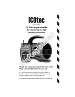 IcOtec GC500 Operating Instructions Manual preview