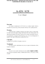 ICP DAS USA A-626 User Manual preview