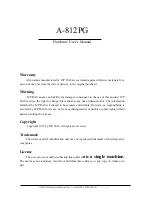 Preview for 1 page of ICP DAS USA A-812PG Hardware User Manual