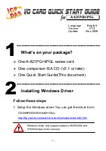 Preview for 1 page of ICP DAS USA A-821PGH Series Quick Start Manual