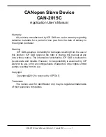 ICP DAS USA CAN-2015C Application User'S Manual preview