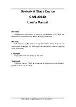 ICP DAS USA CAN-2054D User Manual preview