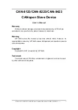 Preview for 1 page of ICP DAS USA CAN-8123 User Manual