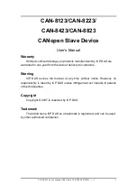 Preview for 1 page of ICP DAS USA CAN-8823 User Manual