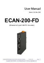 ICP DAS USA ECAN-200-FD User Manual preview