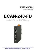 ICP DAS USA ECAN-240-FD User Manual preview