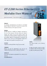 Предварительный просмотр 1 страницы ICP DAS USA ET-2200 Series User Manual