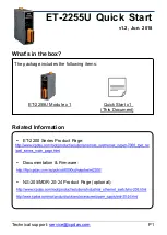 Preview for 1 page of ICP DAS USA ET-2255U Quick Start Manual