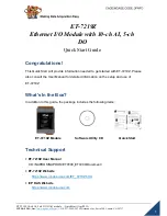 Preview for 1 page of ICP DAS USA ET-7219Z Quick Start Manual