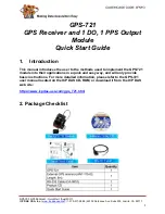 Предварительный просмотр 1 страницы ICP DAS USA GPS-721 Quick Start Manual