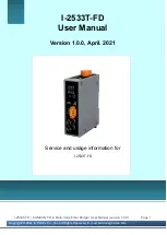 Preview for 1 page of ICP DAS USA I-2533T-FD User Manual