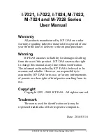 ICP DAS USA I-7021 User Manual preview