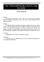 Preview for 1 page of ICP DAS USA I-7530A-MR-G User Manual