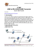 Preview for 1 page of ICP DAS USA I-7561 Quick Start Manual