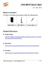 Предварительный просмотр 1 страницы ICP DAS USA LRA-900-E Quick Start Manual