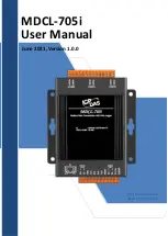 ICP DAS USA MDCL-705i User Manual preview