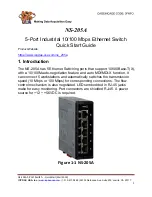 Preview for 1 page of ICP DAS USA NS-205A Quick Start Manual