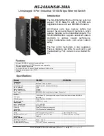 Предварительный просмотр 1 страницы ICP DAS USA NS-208A User Manual