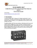 Preview for 1 page of ICP DAS USA NSM-208PSE-M12 Quick Start Manual