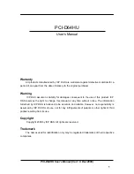 ICP DAS USA PCI-D64HU User Manual preview