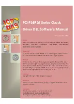 ICP DAS USA PCI-P16R16 Series Software Manual preview