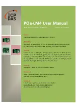 Preview for 1 page of ICP DAS USA PCIe-LM4 User Manual