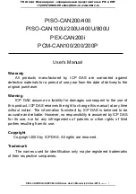 Preview for 1 page of ICP DAS USA PCM-CAN100 User Manual