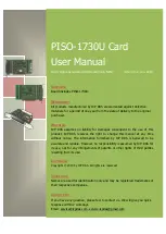 Preview for 1 page of ICP DAS USA PISO-1730U User Manual