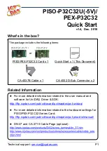 Preview for 1 page of ICP DAS USA PISO-P32C32U-5V Quick Start Manual