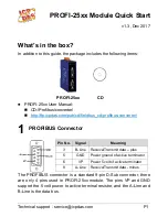 Preview for 1 page of ICP DAS USA PROFIBUS PROFI-2510 Quick Start