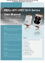 ICP DAS USA tET Series User Manual preview