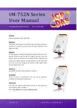 Preview for 1 page of ICP DAS USA tM-752N Series User Manual