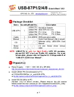Preview for 1 page of ICP DAS USA USB-87P1 Quick Start Manual