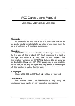 Предварительный просмотр 1 страницы ICP DAS USA VXC-112A User Manual