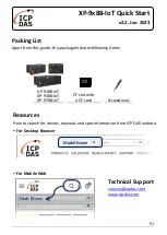 ICP DAS USA XP-9 88-IoT Series Quick Start Manual preview