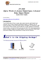 ICP DAS USA Zigbee ZT-2060 Quick Start Manual предпросмотр