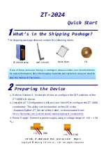 Preview for 1 page of ICP DAS USA ZT-2024 Quick Start Manual