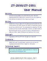 Preview for 1 page of ICP DAS USA ZT-2550 User Manual